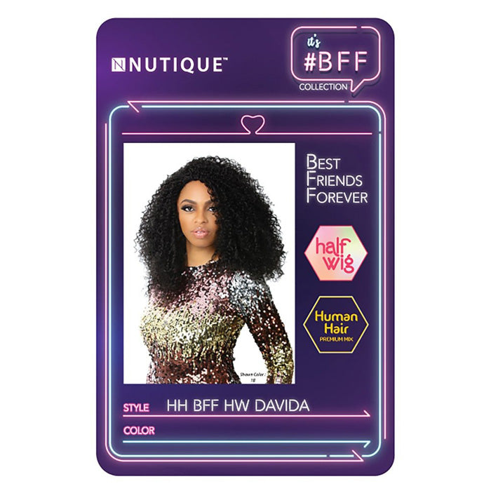 Nutique BFF Human Hair Blend Half Wig - DAVIDA