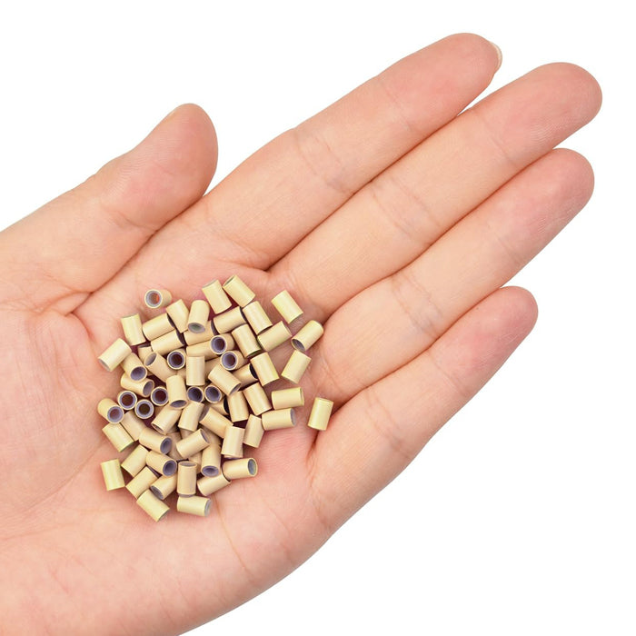 Eve Premium Silicone Lined i-Tip Hair Extension Links Beads Tube - MICRO RINGS 50 PCS (6 mm)