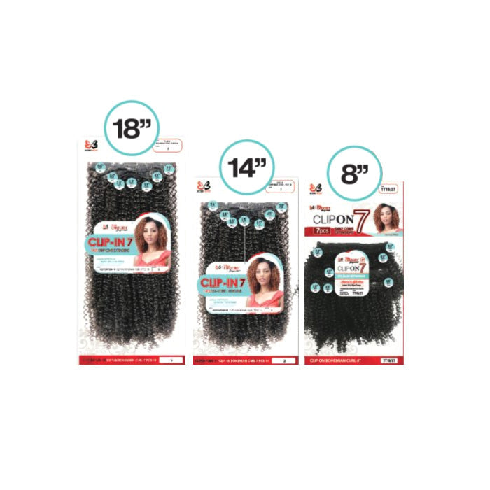Bobbi Boss Miss Origin Clip-On Weave - BOHEMIAN CURL 7 PCS 8"