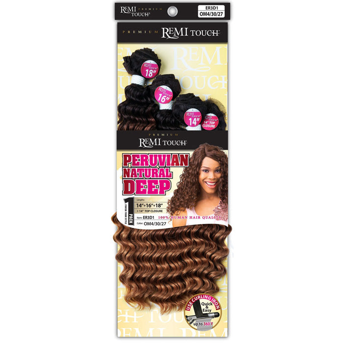 New Born Free Premium Remi Touch Weave - PERUVIAN NATURAL DEEP 3 PCS (14/16/18")