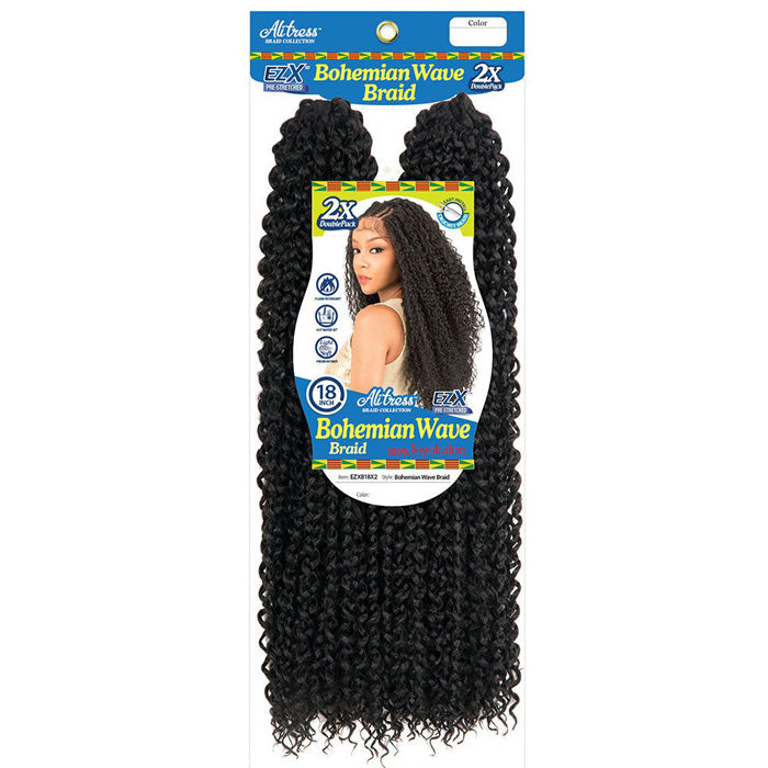 Chade Alitress 100% Toyokalon Pre-Stretched Crochet Braid - BOHEMIAN WAVE 18" 2X