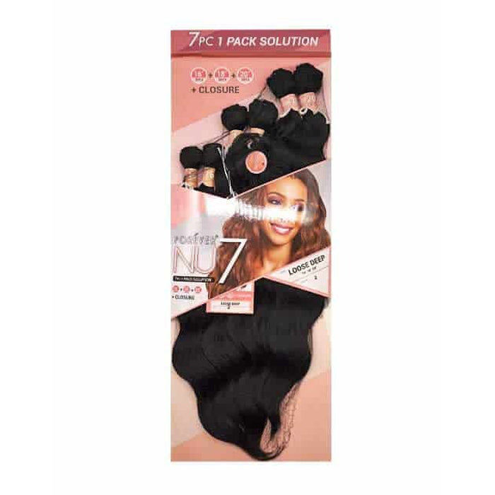 Bobbi Boss Forever NU 7 Weave - LOOSE DEEP 7 Pcs (1Pack Solution-2x16"/2x18"/2x20"+Closure)