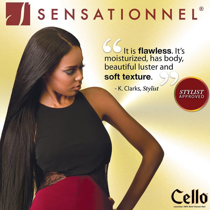 Sensationnel 100% Remy Human Hair Weave CELLO YAKI 10"-18"