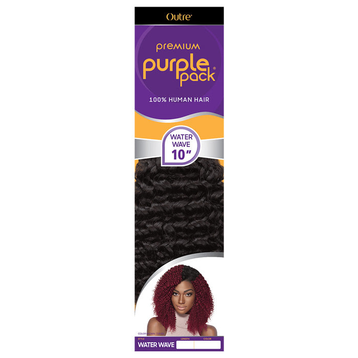 Outre Premium Purple Pack 100% Human Hair Weave - WATER WAVE 10"/12"
