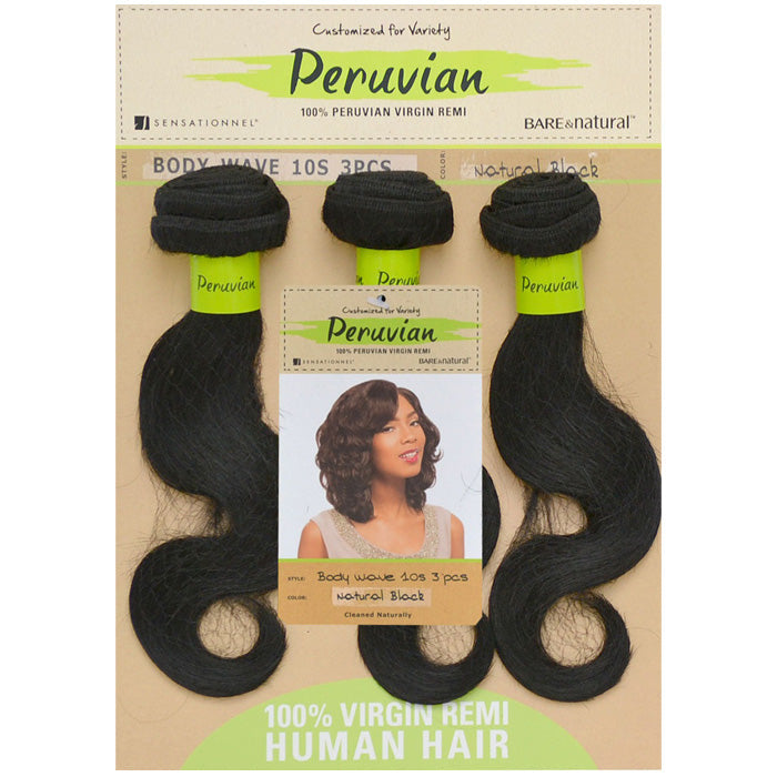 Sensationnel Bare & Natural Peruvian 100% Virgin Remi Weave BODY WAVE 10S 3PCS