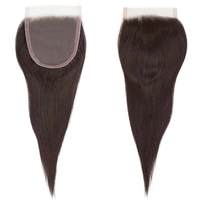 Sensationnel Bare & Natural 100% Unprocessed Virgin Human Hair Weave + 4x4 Swiss Lace Closure Bundle Deal STRAIGHT 10-22"