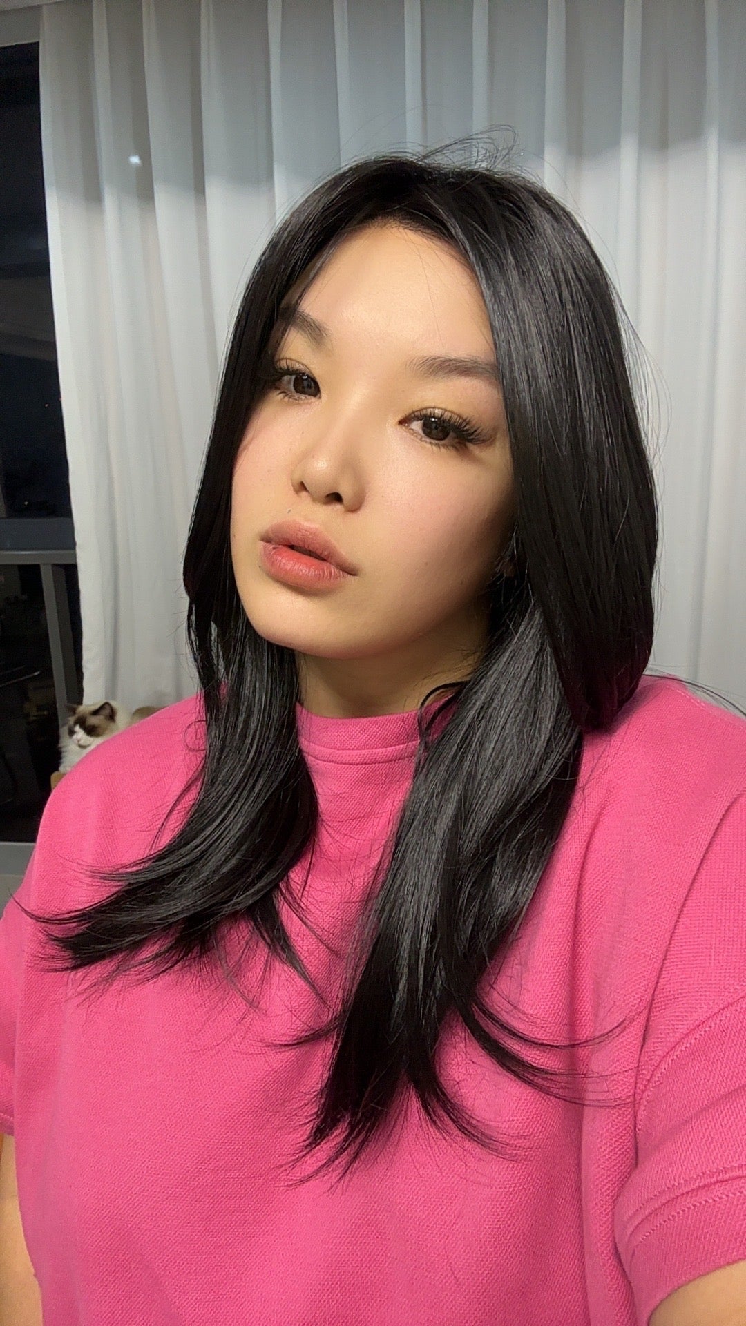 SNOWFLAKE LACE- JBEXTENSION 18 Inches Black Pre-Cut Snowflake Lace Frontlace Glueless Wig KHLOE LONG BLACK【PERMATEASE】【BENDY EAR TABS】