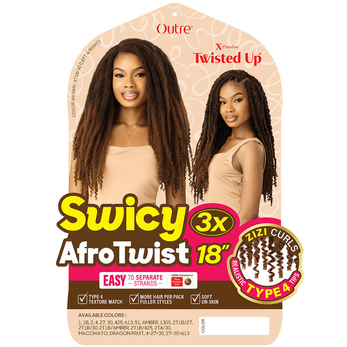 Outre X-Pression Twisted Up Crochet Braids - SWICY AFRO TWIST 3X 18"