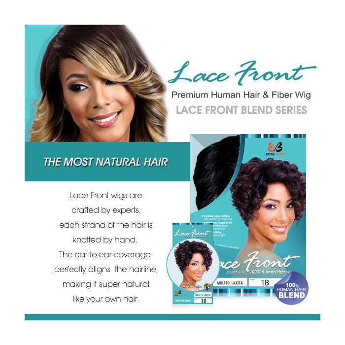 Bobbi Boss 4" x 4" Swiss Lace Front Human Hair Blend Wig MBLF100 ARIANO