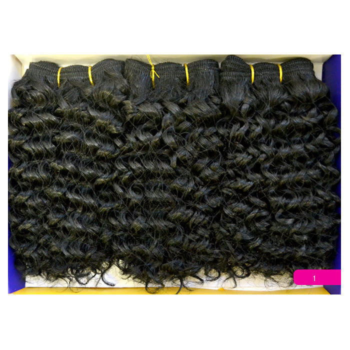 Milky Way Que Shortcut Series Human Hair Blend Weave - JERRY CURL 3 PCS