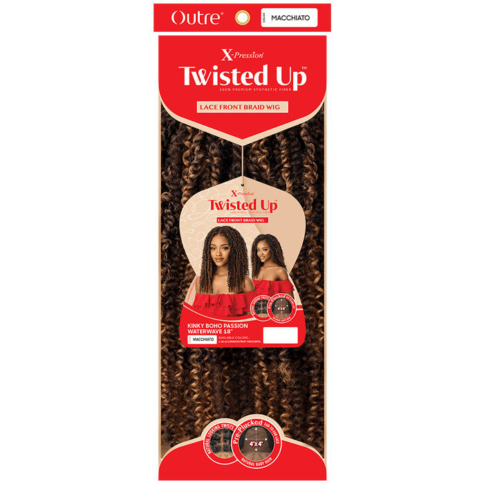 Outre X-Pression Twisted Up Glueless 4x4 HD Lace Front Wig - KINKY BOHO PASSION WATERWAVE 18"