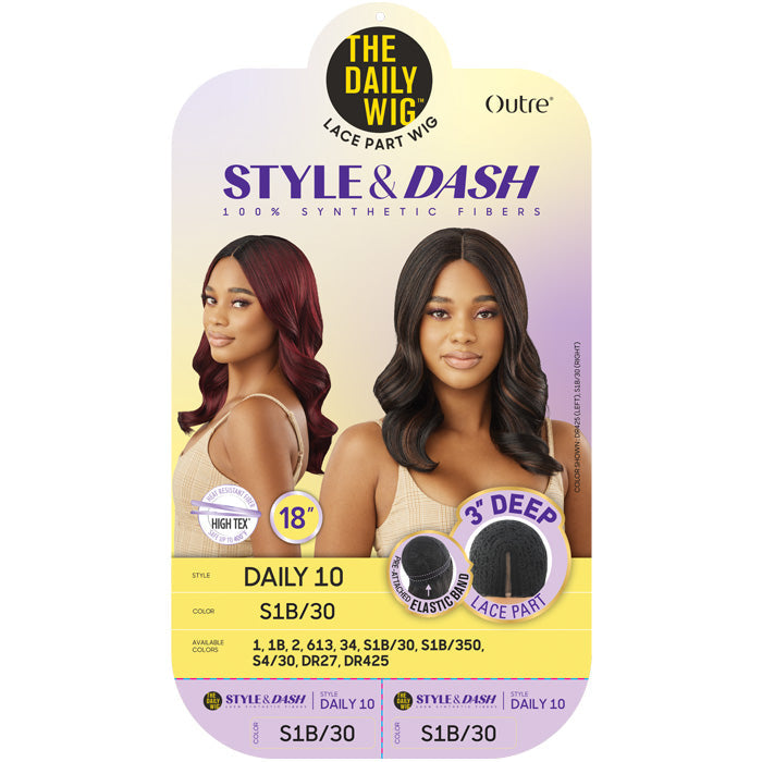 Outre The Daily Wig Style & Dash 3" Deep Lace Part Wig - DAILY 10