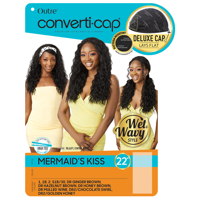 Outre Converti-Cap Delux Cap Half Wig - W&W MERMAID'S KISS