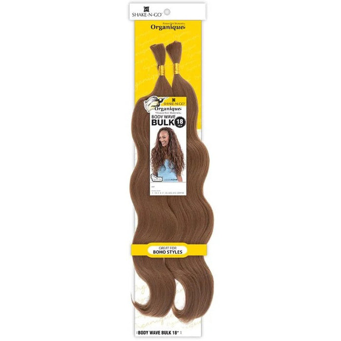 Shake N Go Organique Pre-Stretched Braids - BODY WAVE BULK 18" 2 Pcs