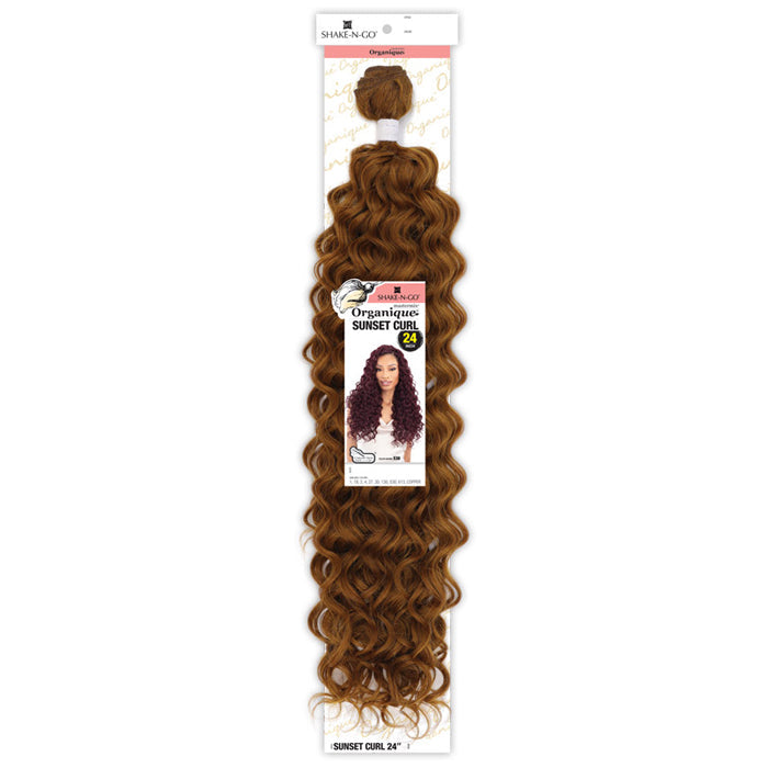 Shake N Go Organique Human Hair Blend Weave - SUNSET CURL 24"
