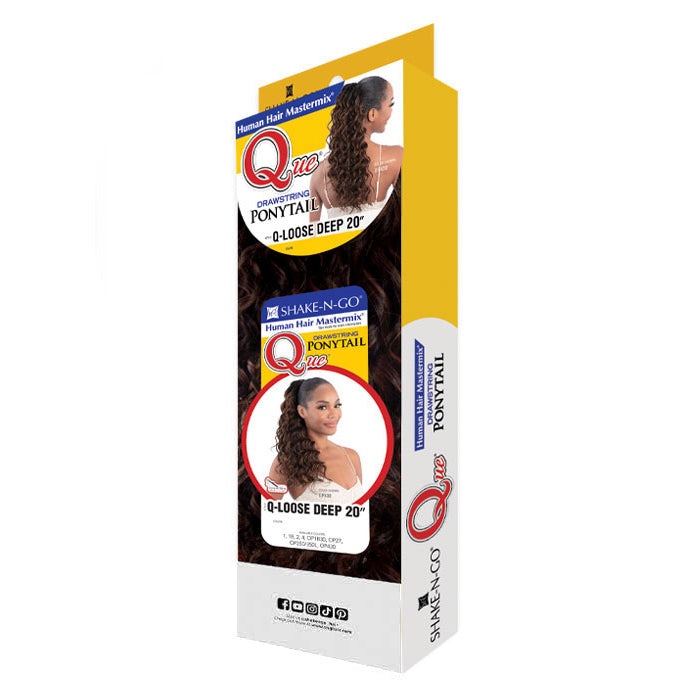 Shake N Go Que Drawstring Ponytail - Q-LOOSE DEEP 20"