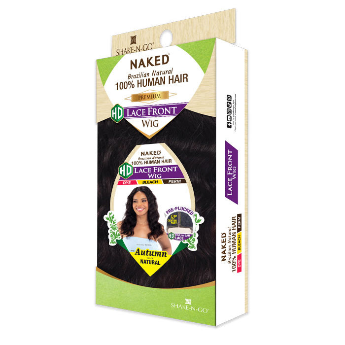 Shake N Go Naked Brazilian Natural 100% Human Hair Pre-Plucked HD Lace Front Wig - AUTUMN