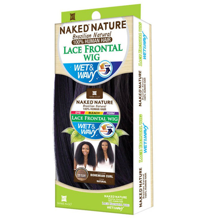 Shake N Go Naked Nature Brazilian Human Hair Lace Frontal Wig BOHEMIAN CURL