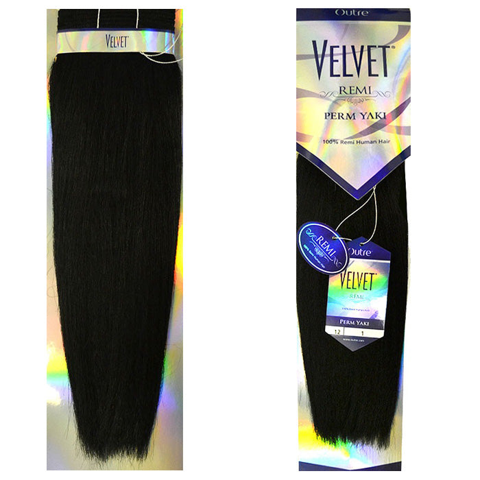 Outre Velvet 100% Remi Human Hair Weave - PERM YAKI 10S-14"
