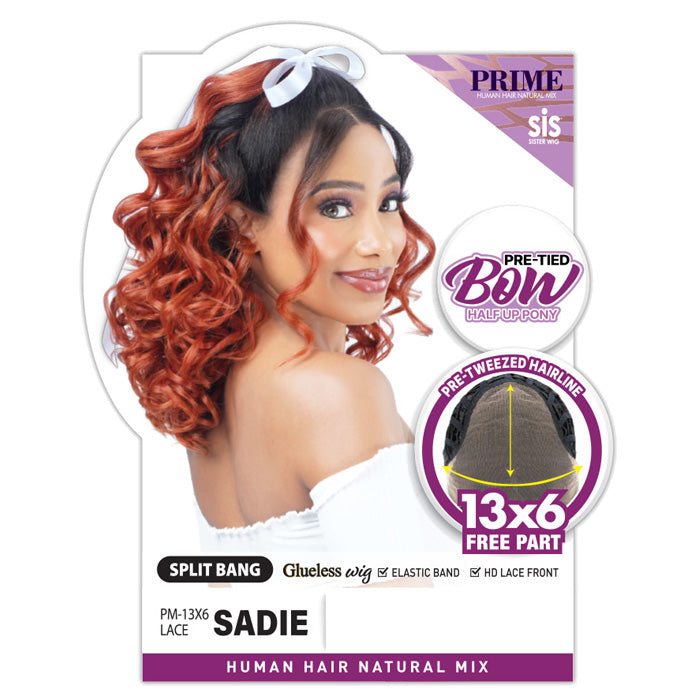 Prime By Zury Sis Human Hair Blend Glueless 13x6 HD Lace Front Wig - SADIE