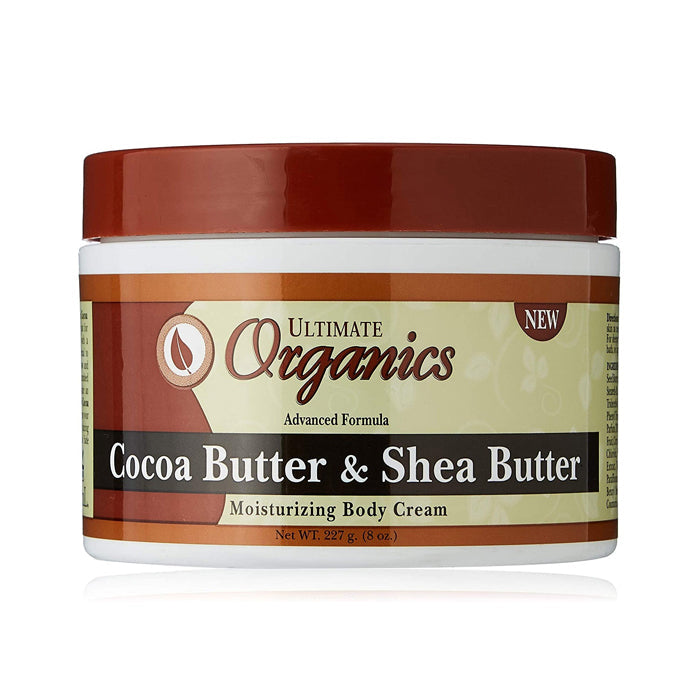 Africa's Best Ultimate Organics Moisturizing Body Cream - COCOA & SHEA BUTTER 8 Oz
