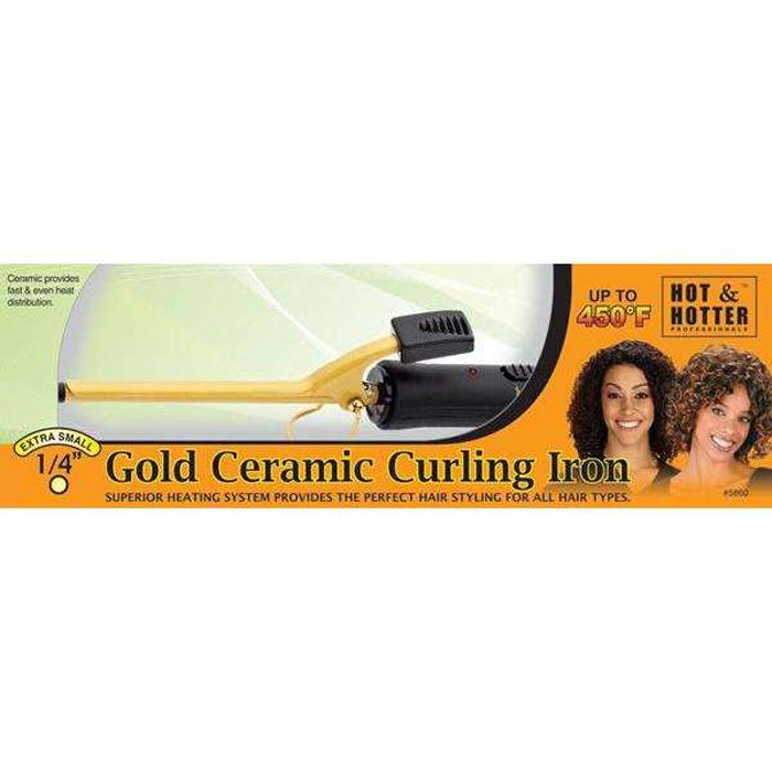 Annie Hot & Hotter Ceramic Electrical Curl Iron - Gold