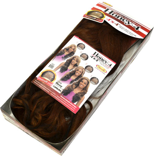 Vanessa Honey-4 Brazilian Human Hair Blend Lace Front Wig BEXY