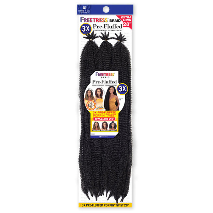 Freetress Crochet Braid - 3X PRE-FLUFFED POPPIN TWIST 28"