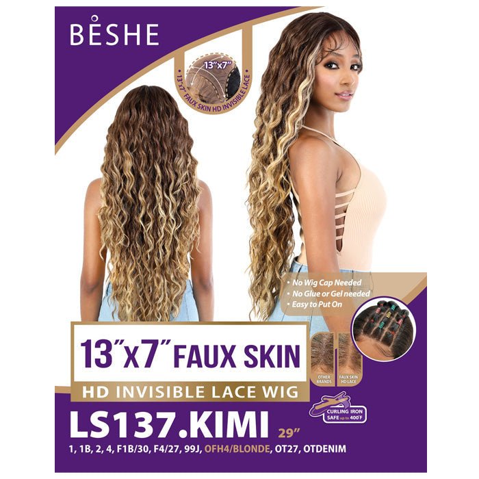 Beshe Glueless Faux Skin 13x7 HD Invisible Lace Wig - LS137.KIMI