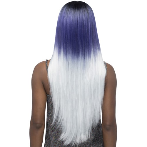 Vivica A Fox High Heat Resistant Fiber 28" LAYERED STRAIGHT STYLE WITH INVISIBLE CENTER PART Wig - COBIE