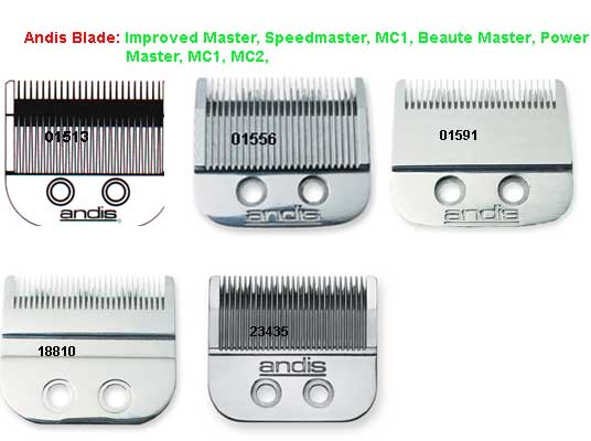 Andis Clipper Blade:Improved Master, Beaute Master, Power Master, Speedmaster,MC1, MC2