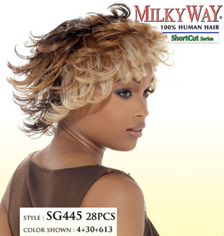 MilkyWay ShortCut Human Hair Weave SG445 28PCS
