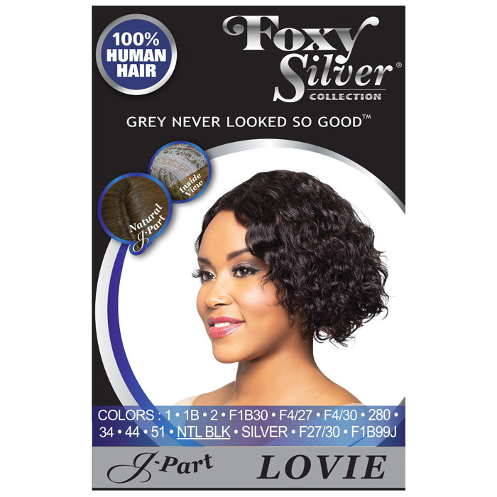 Foxy Silver Human Hair J Lace Part Wig LOVIE
