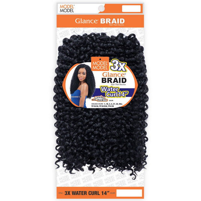 Model Model Glance Crochet Braid 3X WATER CURL 14 Inch