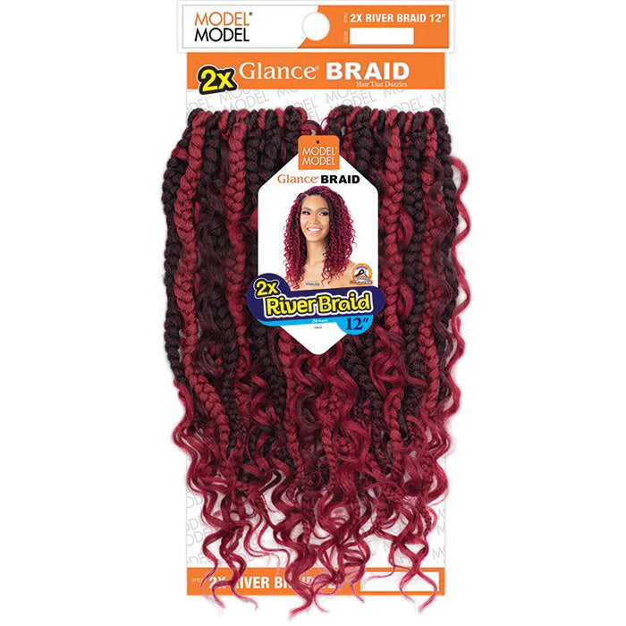 Model Model Glance Pre-Looped Crochet Braid - 2X RIVER BRAID 12"