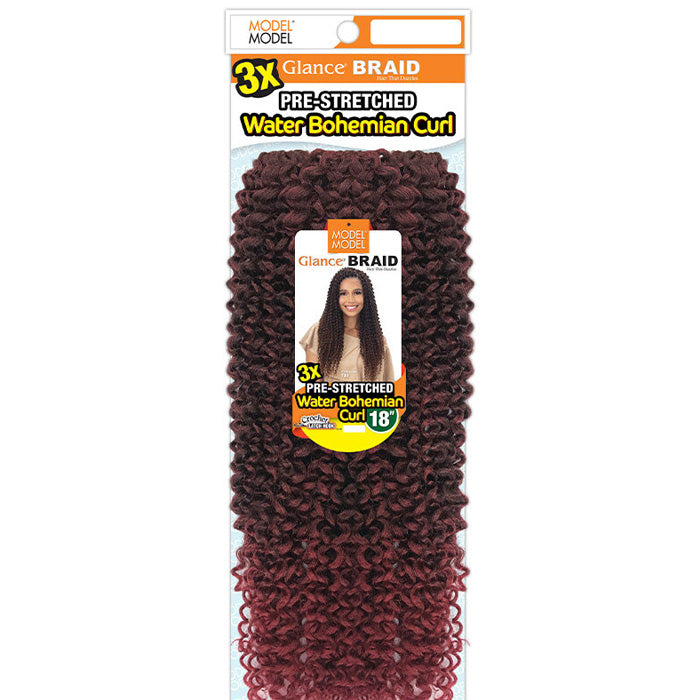 Model Model Glance Crochet Braids - PRE-STRETCHED WATER BOHEMIAN CURL 18" 3X