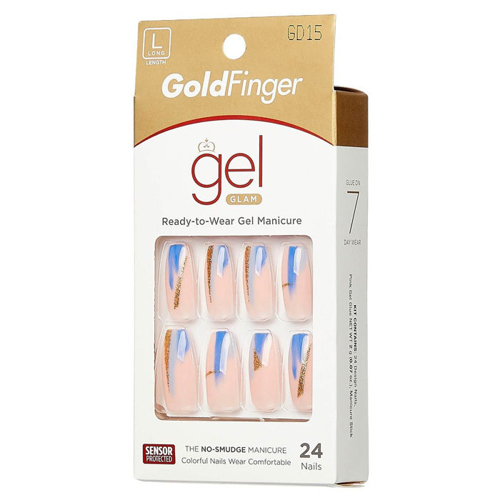 Kiss GoldFinger Gel Glam 24 Nails - Roller Coaster