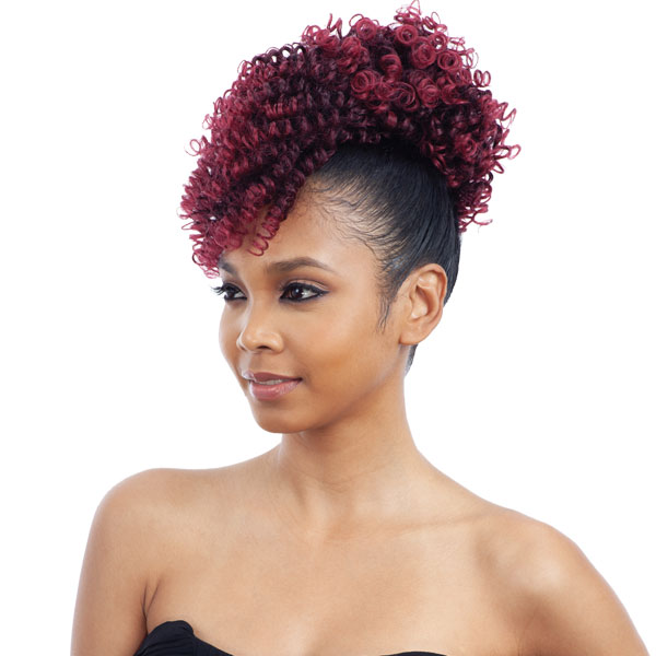 Mayde Beauty Synthetic Drawstring Ponytail and Bang HONEY DOLLIES