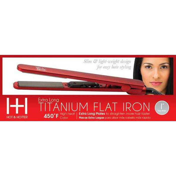 Annie Hot & Hotter Extra Long Titanium Flat Iron 1"