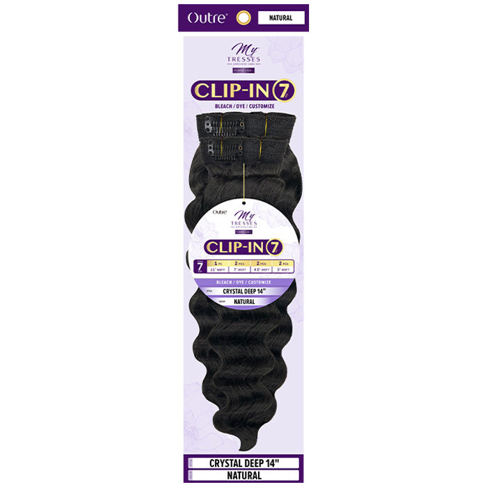 Outre 100% Unprocessed Human Hair 7pcs Clip-In - CRYSTAL DEEP 14