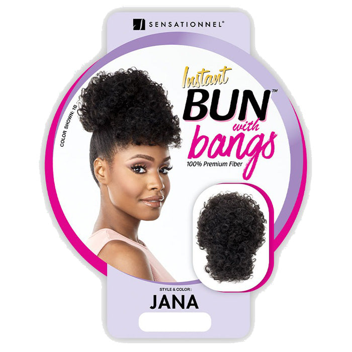 Sensationnel Instant 100% Premium Fiber Bun with Bangs - JANA