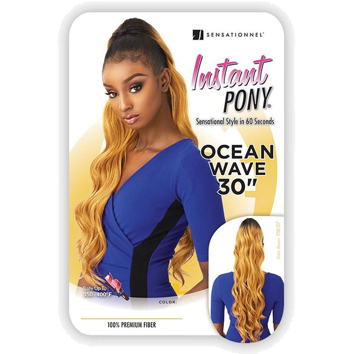 Sensationnel Instant Pony Drawstring - OCEAN WAVE 30"