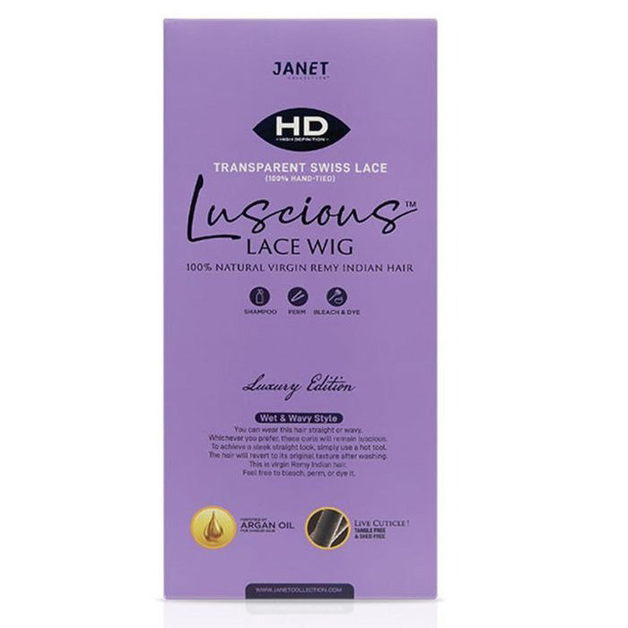 Janet Collection Luscious 100% Natural Virgin Remy Indian Hair Wet & Wavy HD Lace Swiss Wig - ADA