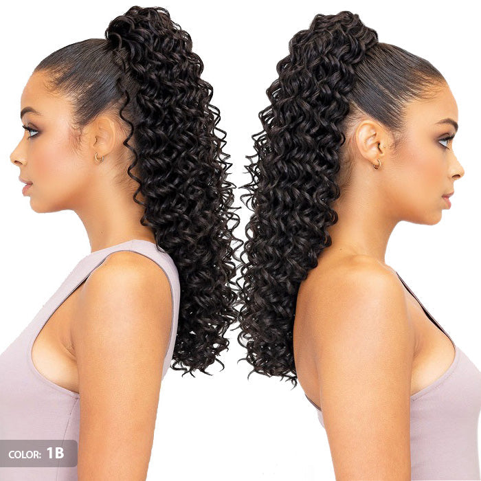 Janet Collection Everytime Noir Drawstring Ponytail - CITRON D/S