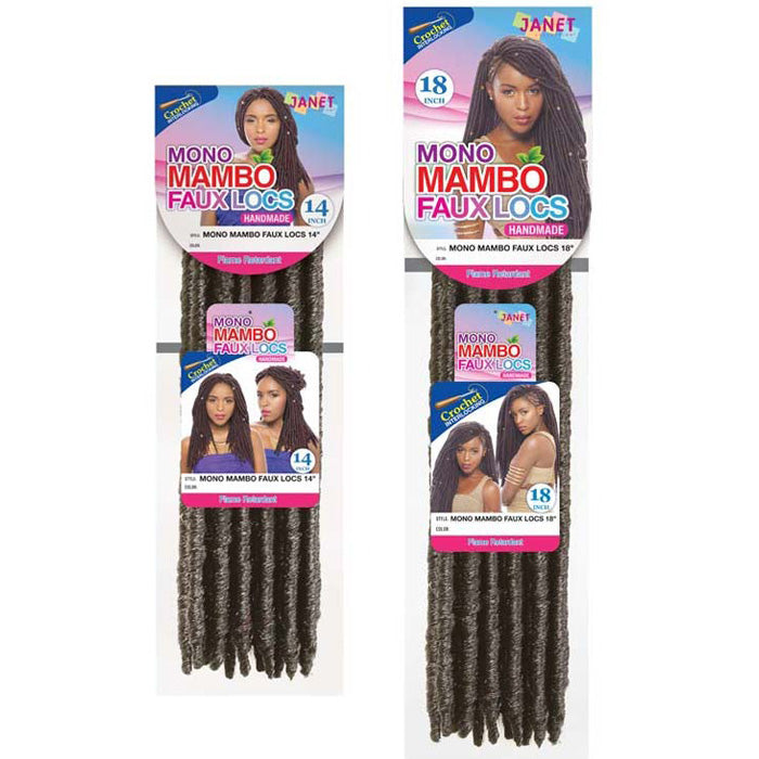 Janet Collection Handmade Crochet Braids - MONO MAMBO FAUX LOCS 18"