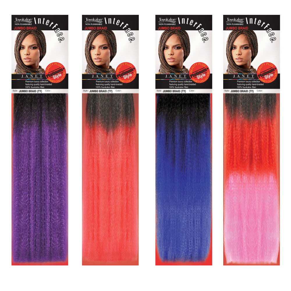 Janet Collection Interface Crochet Braid - OMBRE JUMBO BRAID (TY)