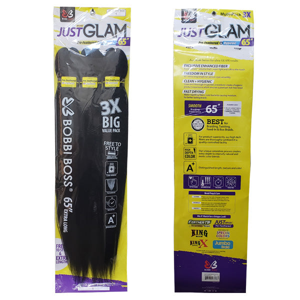 Bobbi Boss Braids - 3X PRE-FEATHERED JUST GLAM 44/65/72"