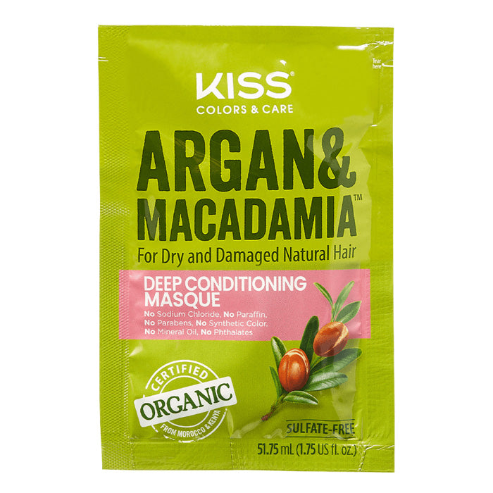 Kiss Colors & Care Argan and Macadamia Deep Conditioning Masque 1.75 fl oz