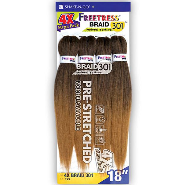 Freetress Braid Pre-Stretched Mega Pack - 4X BRAID 301 18"