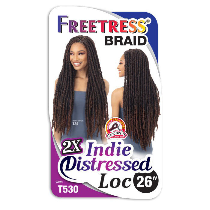 Freetress Pre-Looped Crochet Braid - 2X INDIE DISTRESSED LOC 26"
